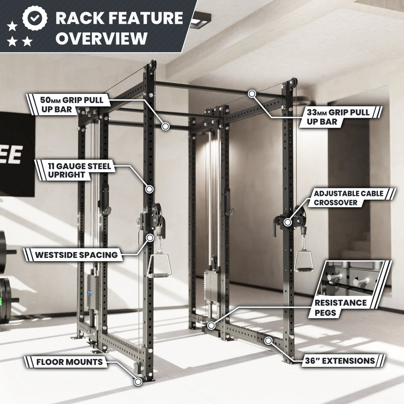 Synergee 2300 Series Power Cage with Synchronized Loaded Cable Cross Overs