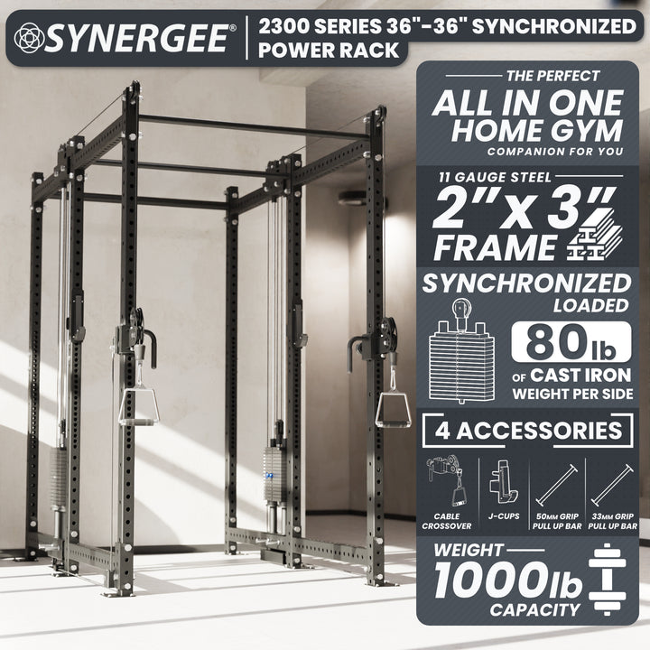 Synergee 2300 Series Power Cage with Synchronized Loaded Cable Cross Overs