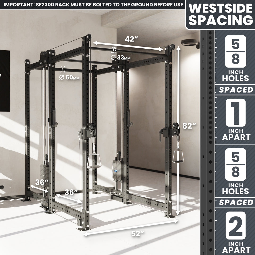Synergee 2300 Series Power Cage with Synchronized Loaded Cable Cross Overs