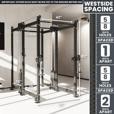 Synergee 2300 Series Power Cage with Synchronized Loaded Cable Cross Overs