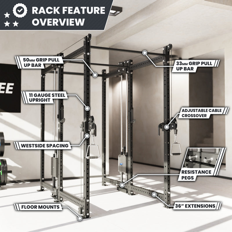 Synergee 2300 Series Power Cage with Synchronized Loaded Cable Cross Overs