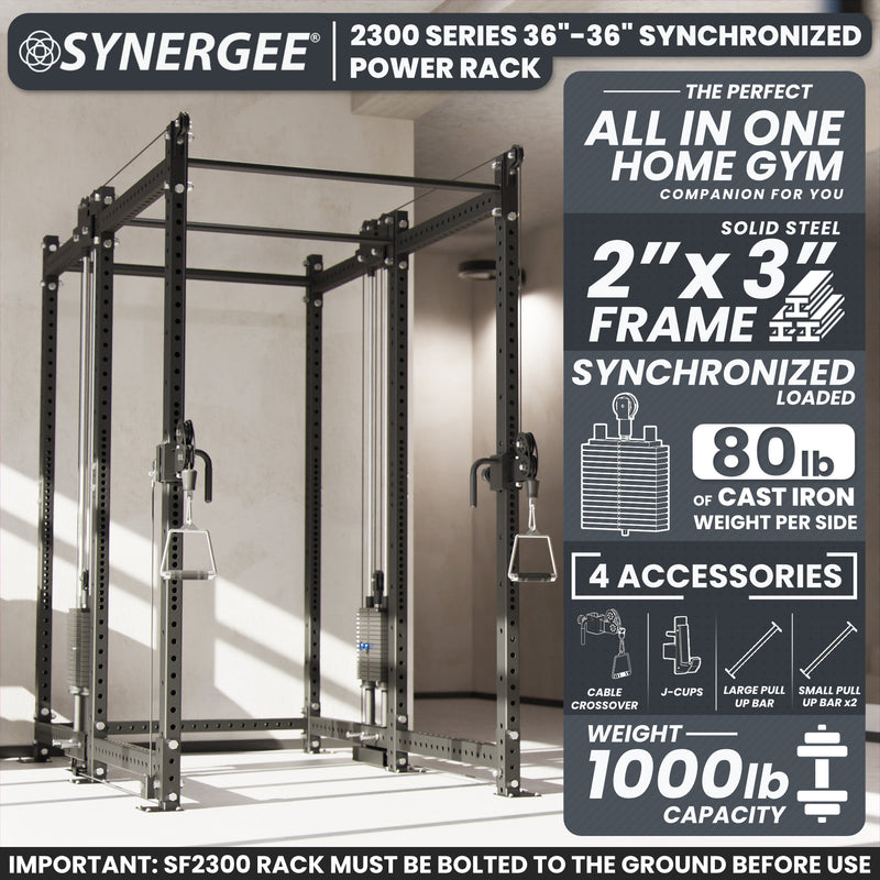 Synergee 2300 Series Power Cage with Synchronized Loaded Cable Cross Overs