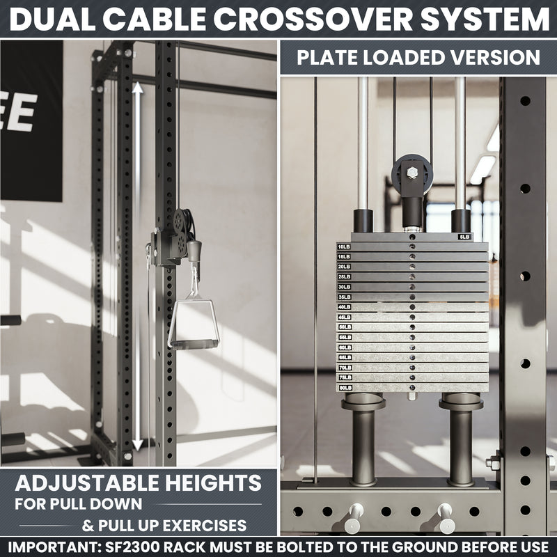 Synergee 2300 Series Power Cage with Synchronized Loaded Cable Cross Overs