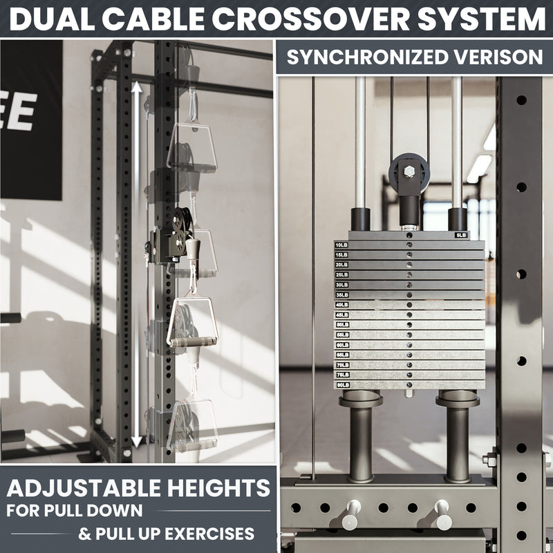 Synergee 2300 Series Power Cage with Synchronized Loaded Cable Cross Overs