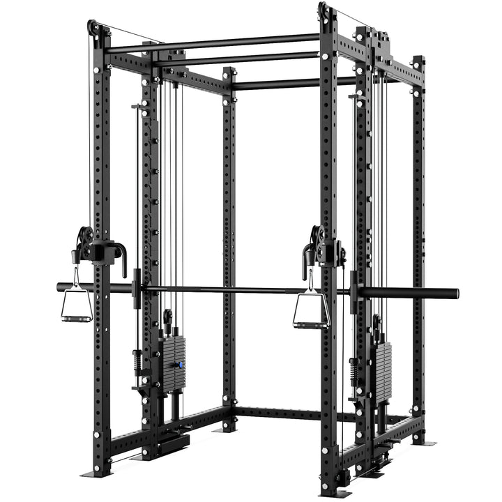 Synergee 2300 Series Power Cage with Synchronized Loaded Cable Cross Overs and Smith Machine