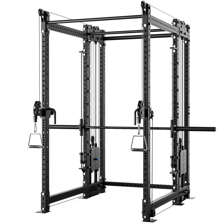 Synergee 2300 Series Power Cage with Synchronized Loaded Cable Cross Overs and Smith Machine