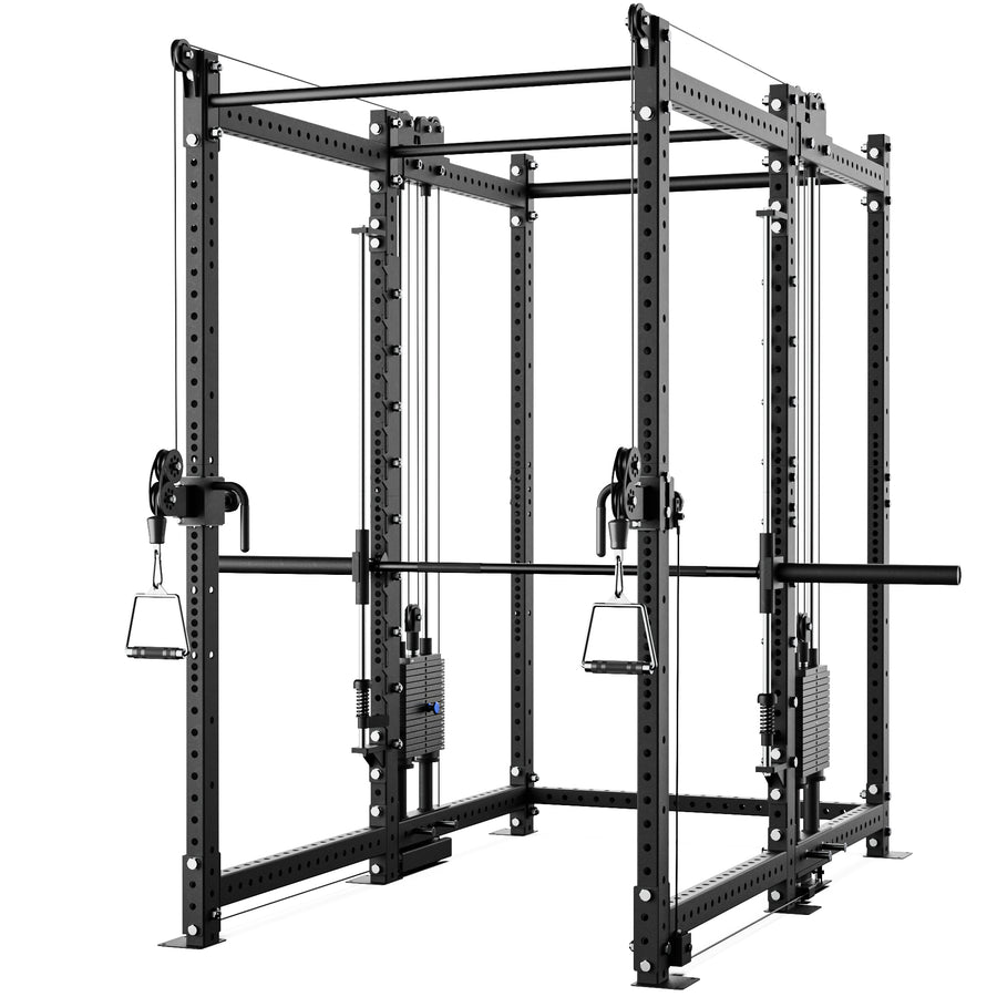 Synergee 2300 Series Power Cage with Synchronized Loaded Cable Cross Overs and Smith Machine