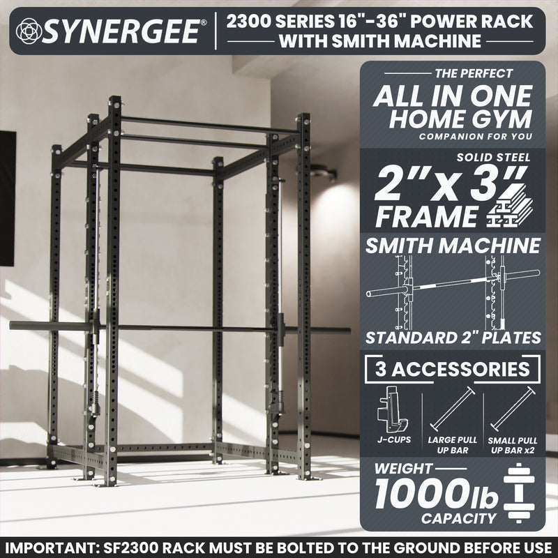 Synergee 2300 Series Power Cage with Smith Machine