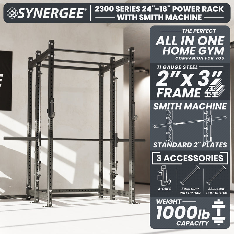 Synergee 2300 Series Power Cage with Smith Machine