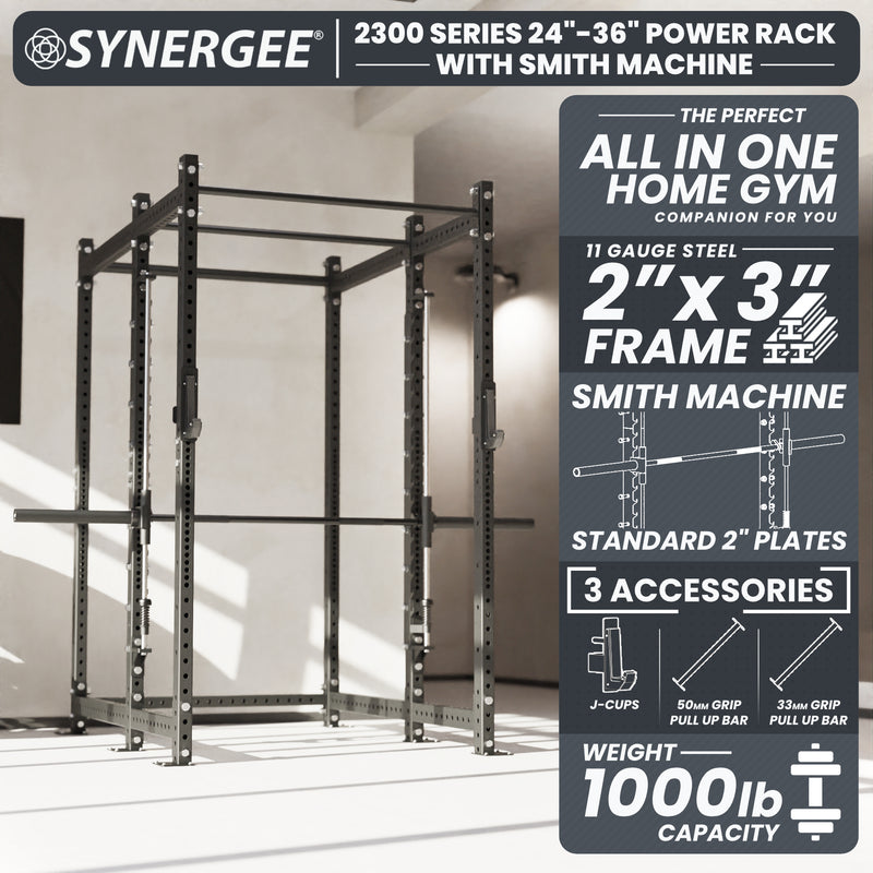 Synergee 2300 Series Power Cage with Smith Machine