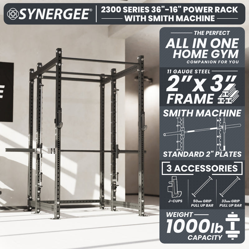 Synergee 2300 Series Power Cage with Smith Machine