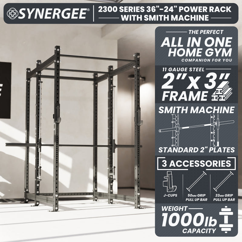 Synergee 2300 Series Power Cage with Smith Machine