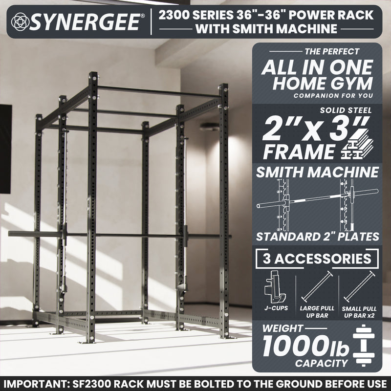 Synergee 2300 Series Power Cage with Smith Machine