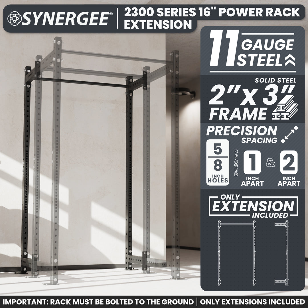 Power Rack Extension Synergee 2300 Power Cage Rack Extensions | Synergee Fitness Canada ...
