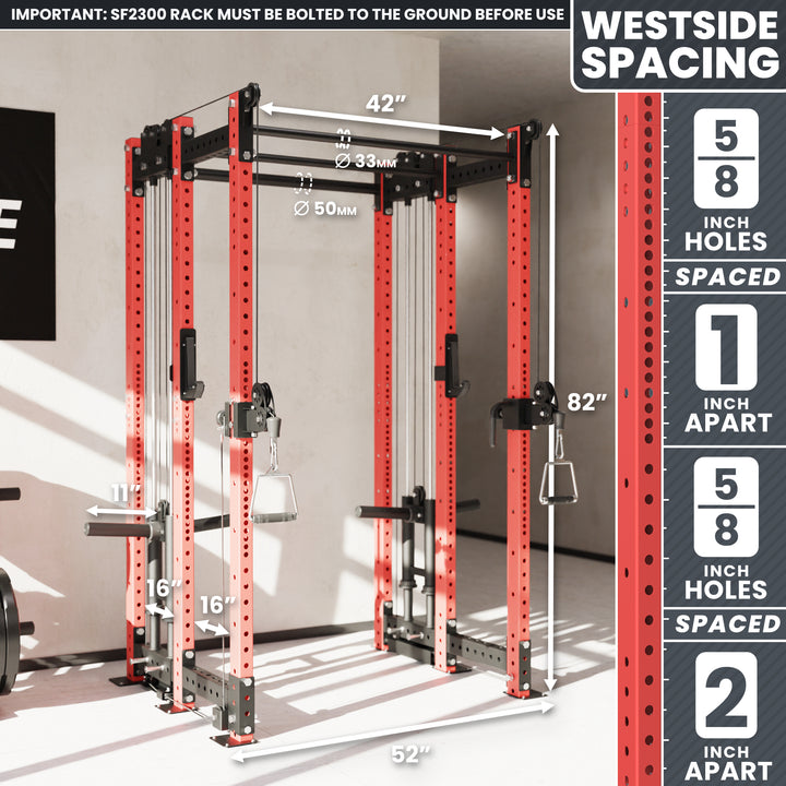 Synergee 2300 Series Power Cage with Plate Loaded Cable Cross Overs