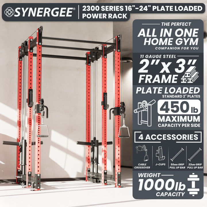 Synergee 2300 Series Power Cage with Plate Loaded Cable Cross Overs
