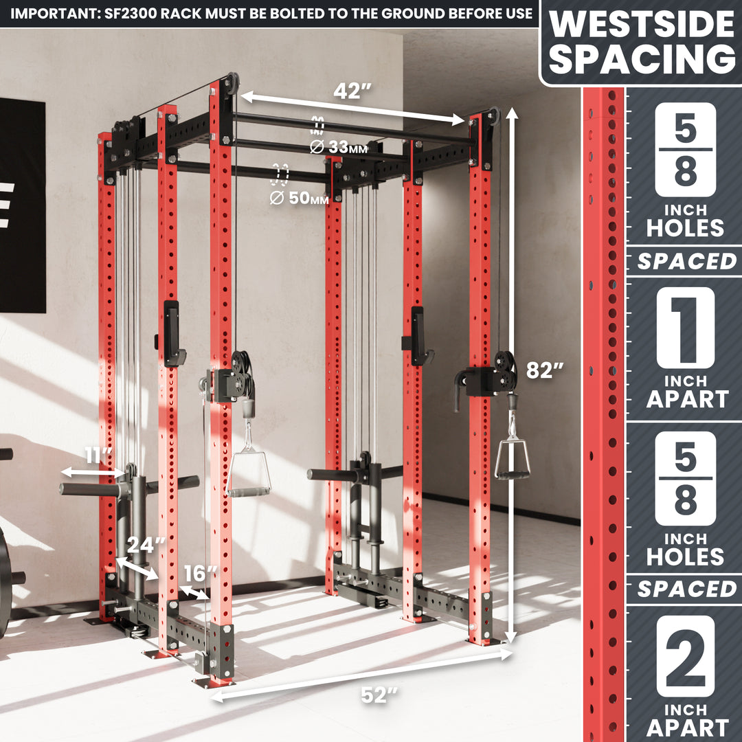 Synergee 2300 Series Power Cage with Plate Loaded Cable Cross Overs