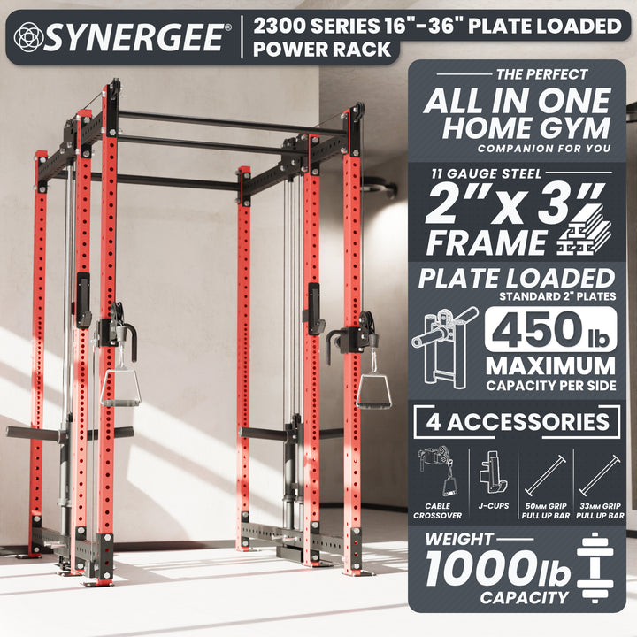 Synergee 2300 Series Power Cage with Plate Loaded Cable Cross Overs