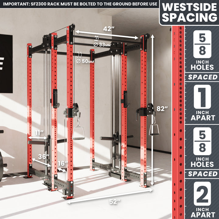 Synergee 2300 Series Power Cage with Plate Loaded Cable Cross Overs