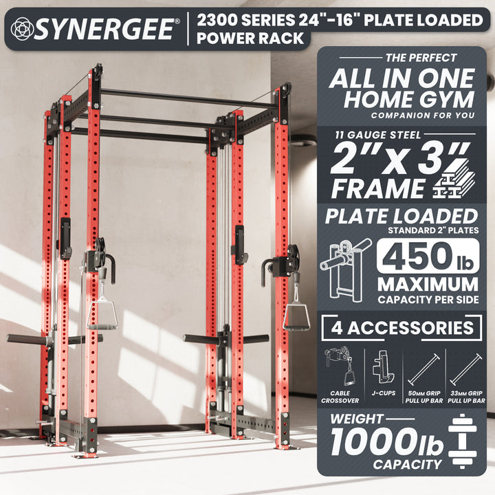 Synergee 2300 Series Power Cage with Plate Loaded Cable Cross Overs