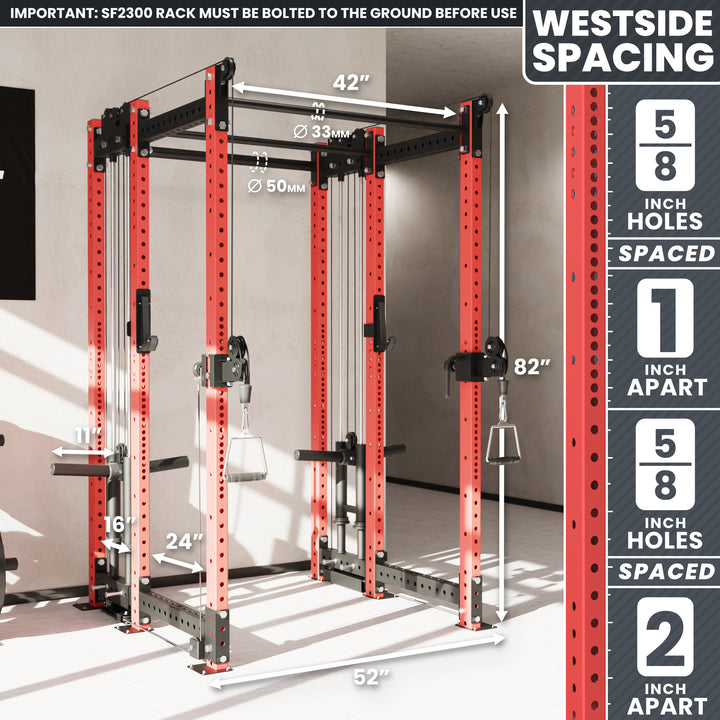 Synergee 2300 Series Power Cage with Plate Loaded Cable Cross Overs