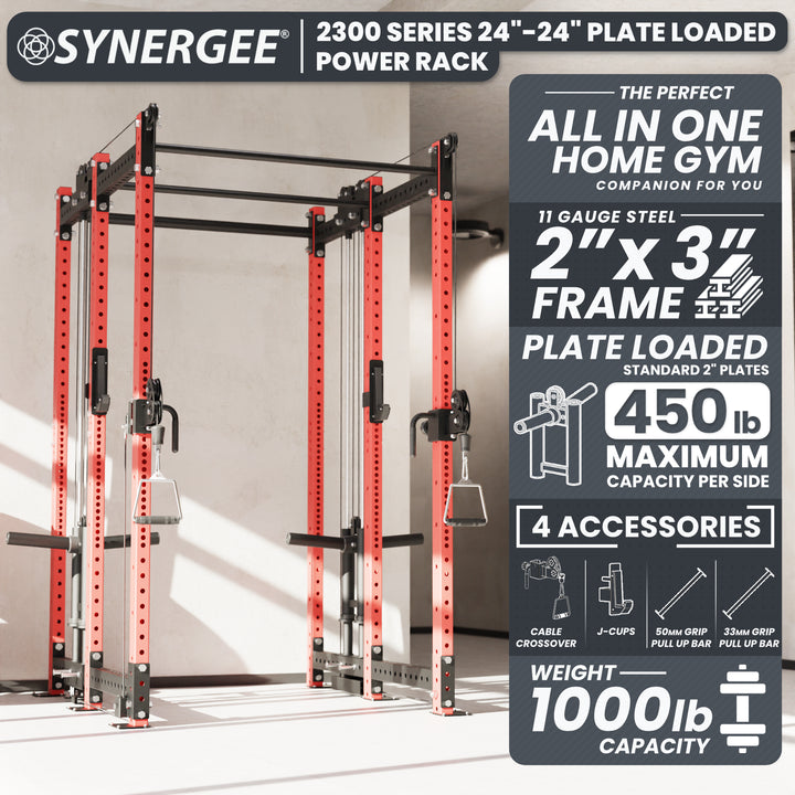 Synergee 2300 Series Power Cage with Plate Loaded Cable Cross Overs