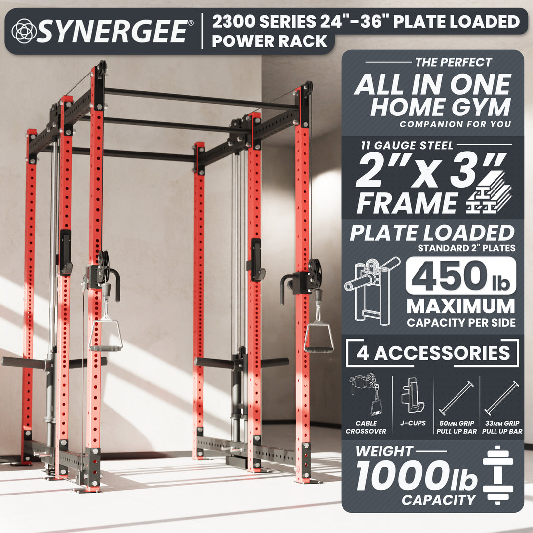 Synergee 2300 Series Power Cage with Plate Loaded Cable Cross Overs