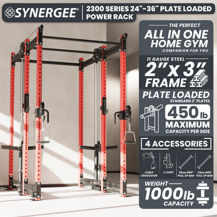 Synergee 2300 Series Power Cage with Plate Loaded Cable Cross Overs