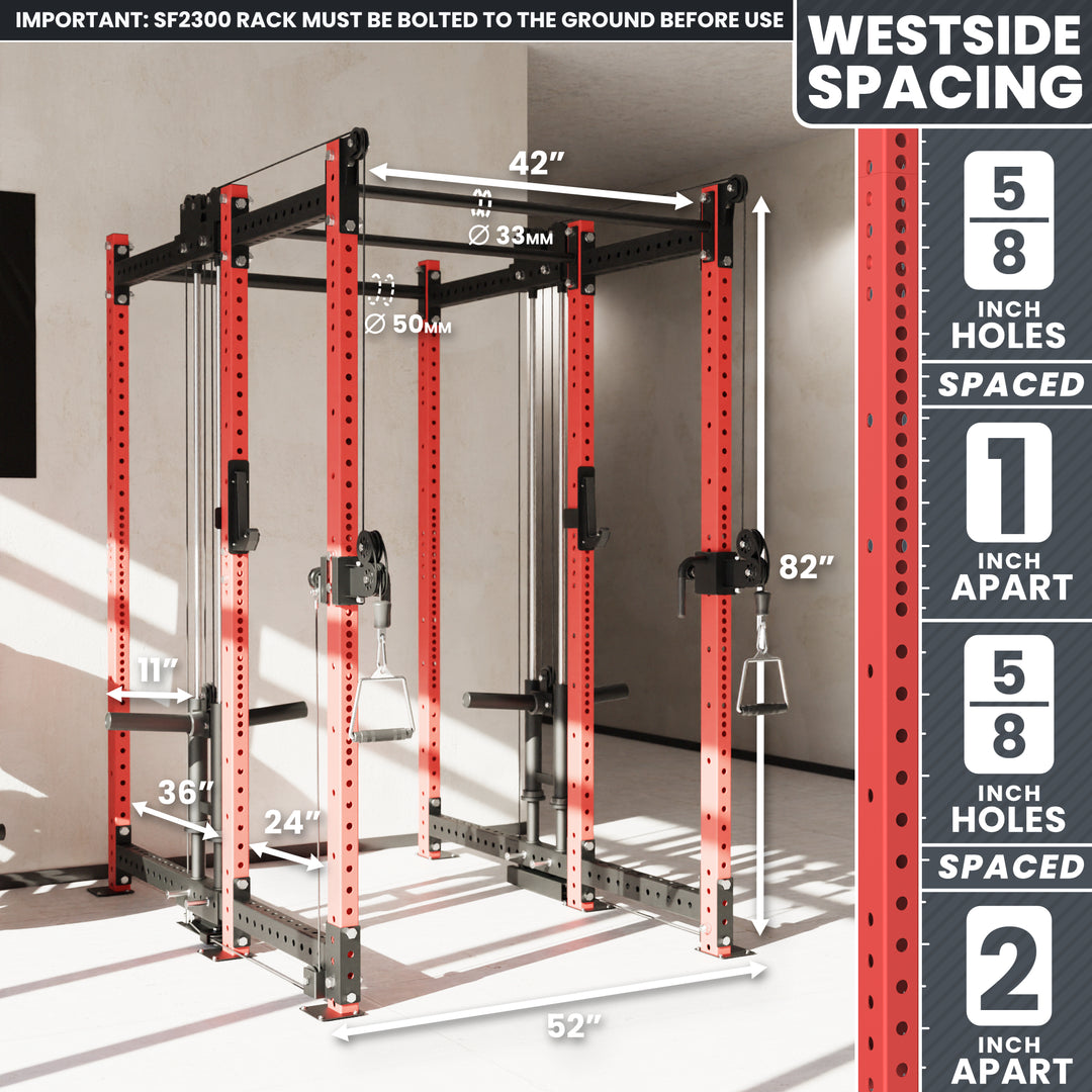 Synergee 2300 Series Power Cage with Plate Loaded Cable Cross Overs