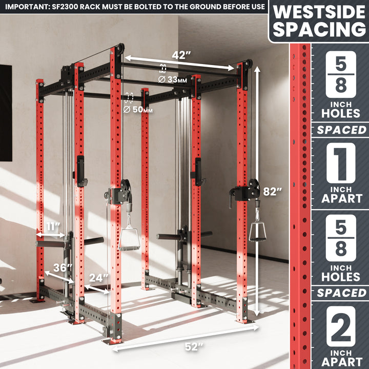 Synergee 2300 Series Power Cage with Plate Loaded Cable Cross Overs