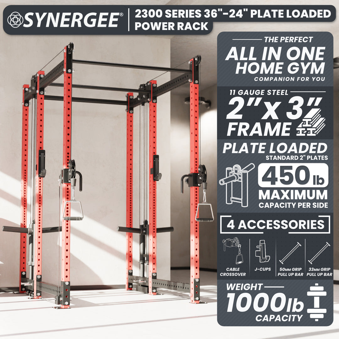 Synergee 2300 Series Power Cage with Plate Loaded Cable Cross Overs