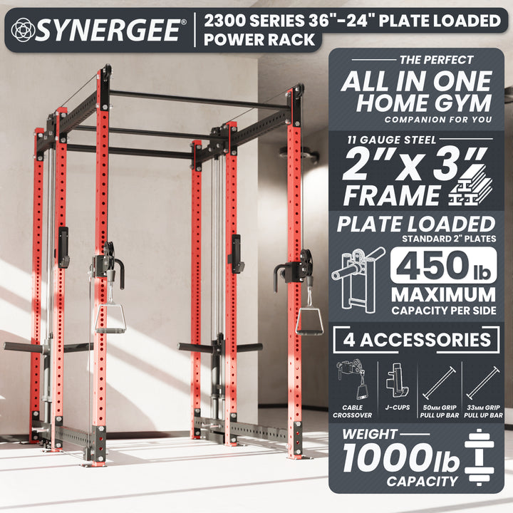 Synergee 2300 Series Power Cage with Plate Loaded Cable Cross Overs