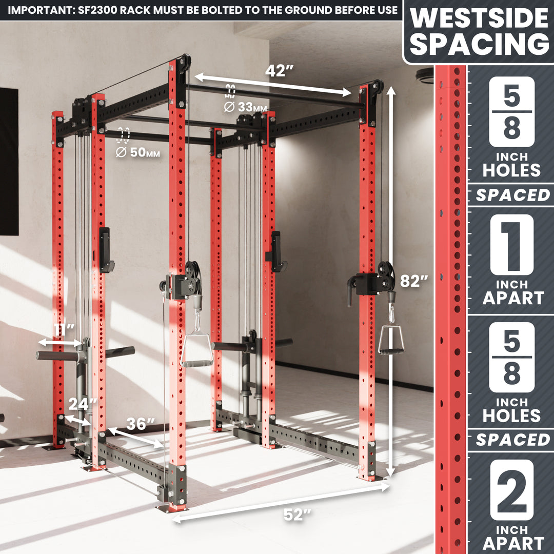 Synergee 2300 Series Power Cage with Plate Loaded Cable Cross Overs