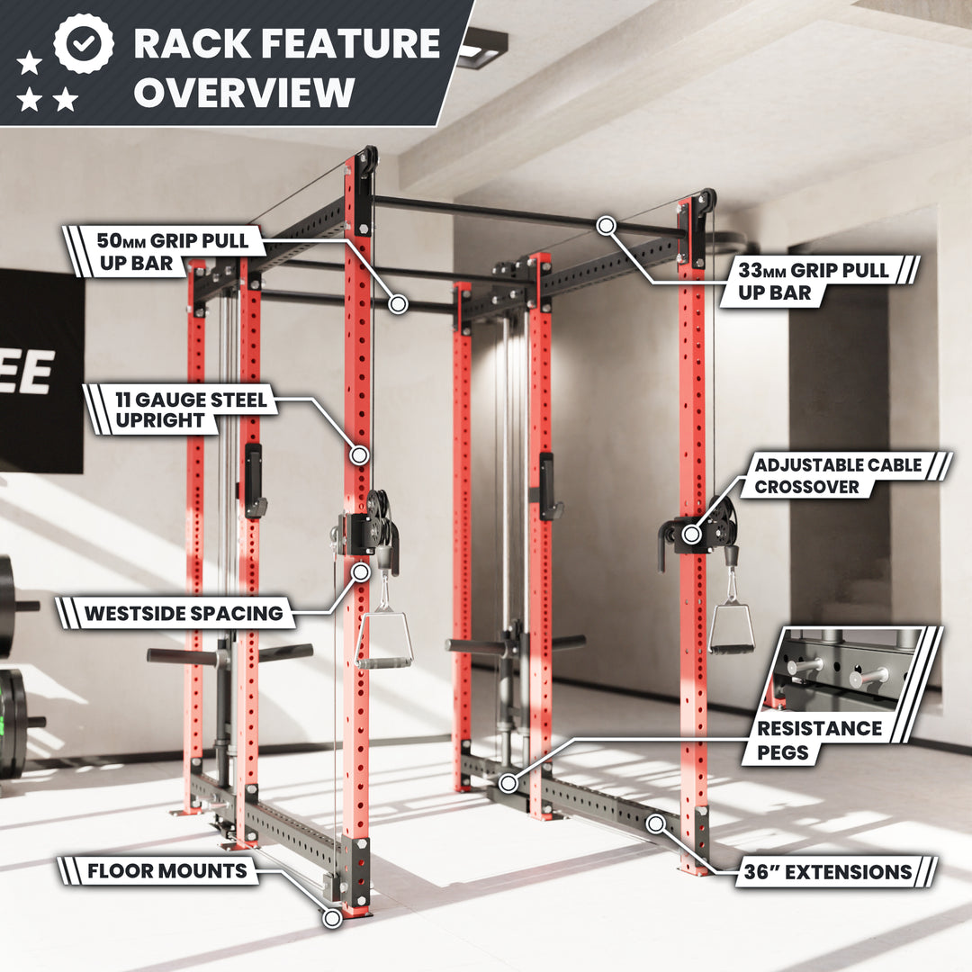 Synergee 2300 Series Power Cage with Plate Loaded Cable Cross Overs