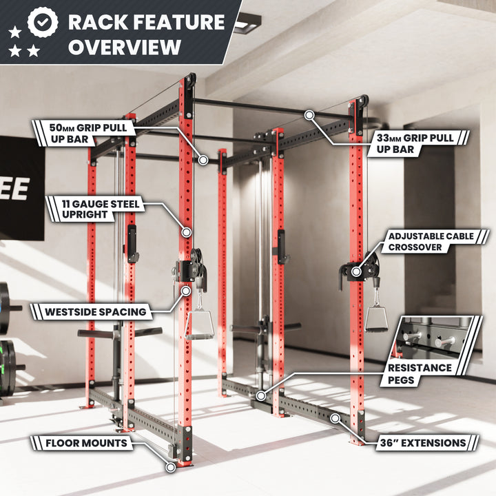 Synergee 2300 Series Power Cage with Plate Loaded Cable Cross Overs