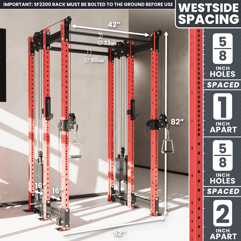 Synergee 2300 Series Power Cage with Synchronized Loaded Cable Cross Overs