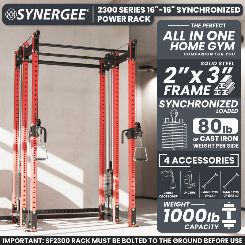 Synergee 2300 Series Power Cage with Synchronized Loaded Cable Cross Overs