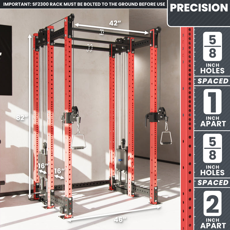 Synergee 2300 Series Power Cage with Synchronized Loaded Cable Cross Overs