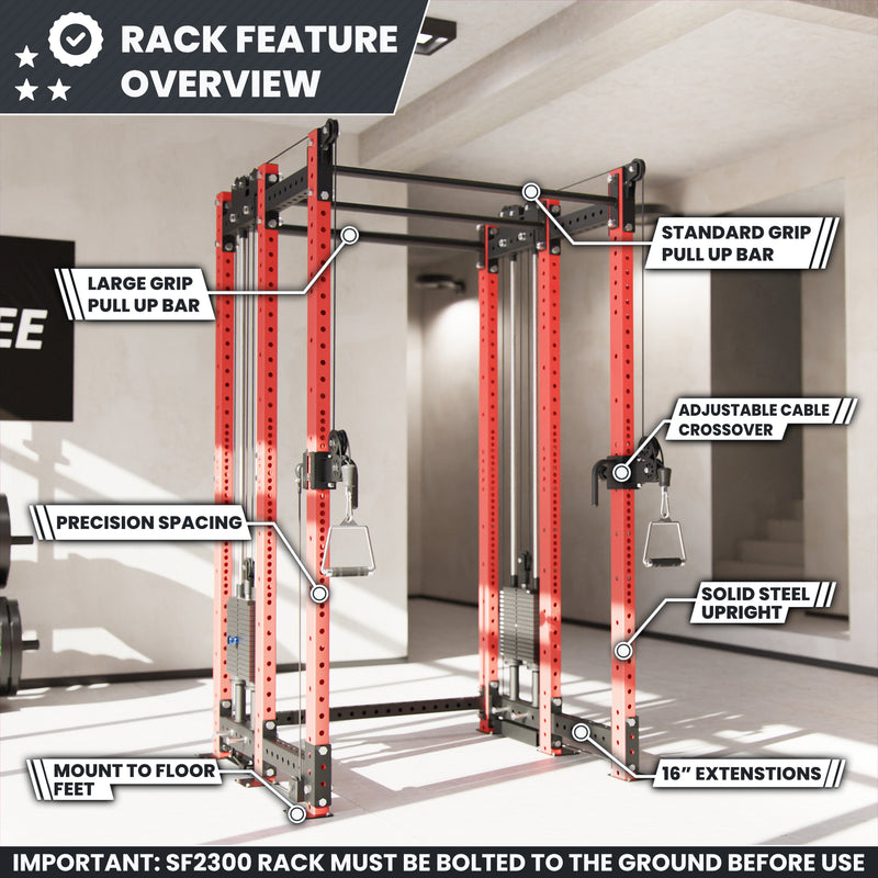 Synergee 2300 Series Power Cage with Synchronized Loaded Cable Cross Overs