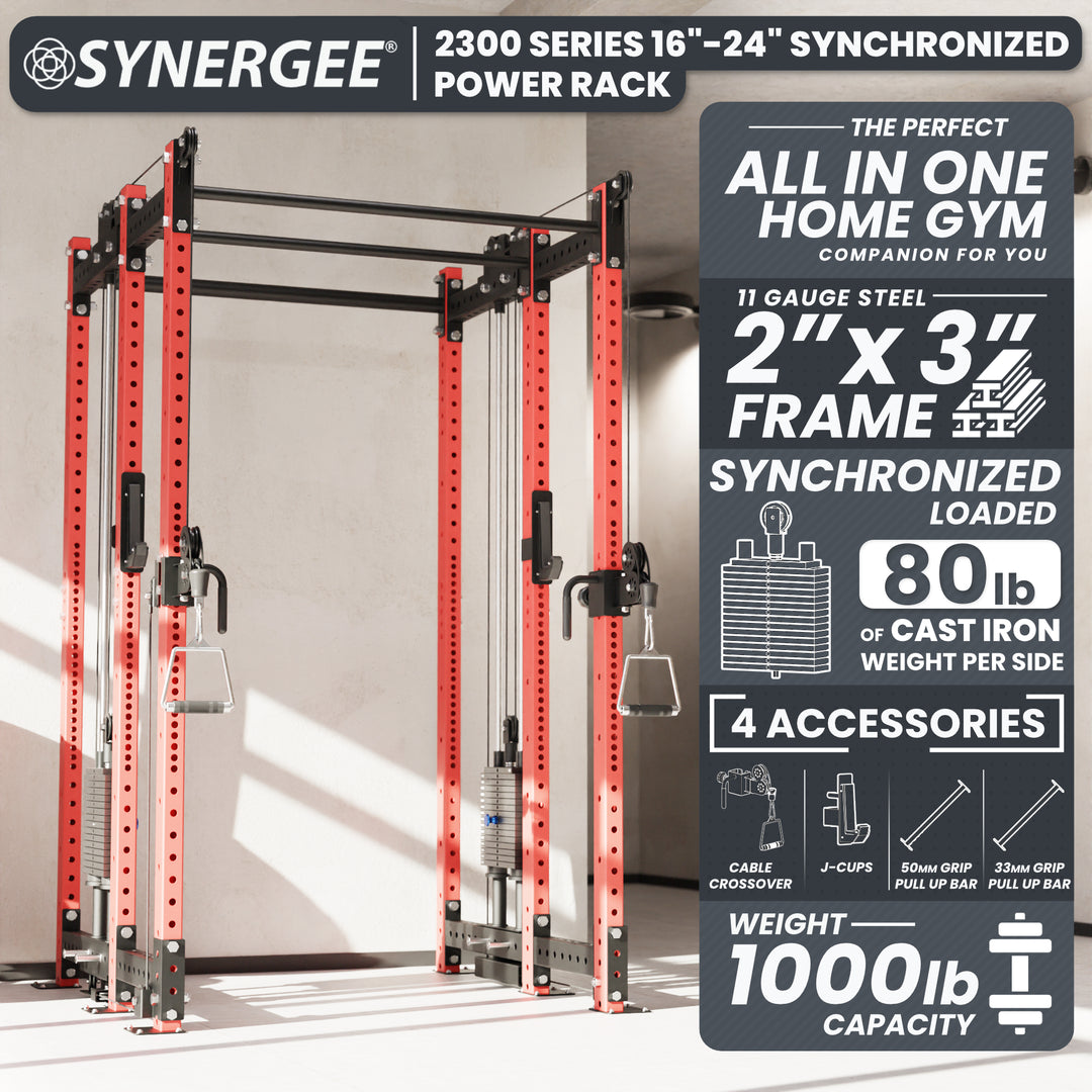 Synergee 2300 Series Power Cage with Synchronized Loaded Cable Cross Overs