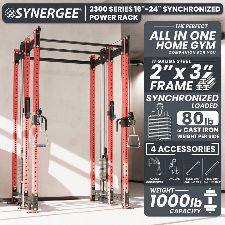 Synergee 2300 Series Power Cage with Synchronized Loaded Cable Cross Overs