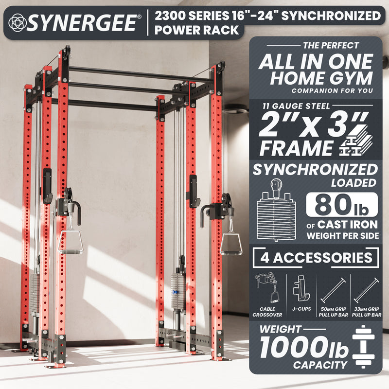 Synergee 2300 Series Power Cage with Synchronized Loaded Cable Cross Overs
