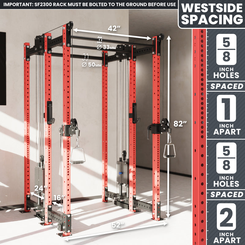 Synergee 2300 Series Power Cage with Synchronized Loaded Cable Cross Overs