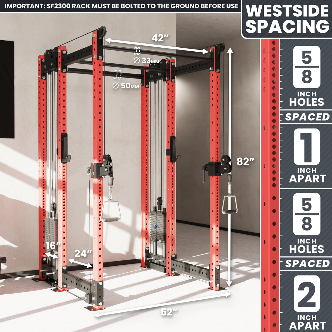 Synergee 2300 Series Power Cage with Synchronized Loaded Cable Cross Overs