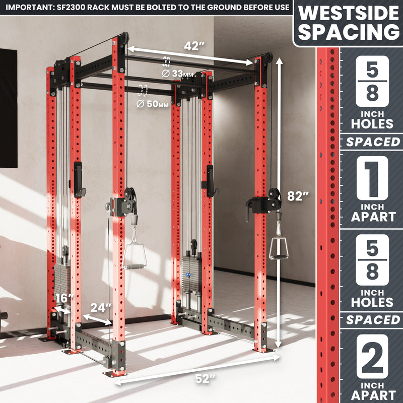 Synergee 2300 Series Power Cage with Synchronized Loaded Cable Cross Overs