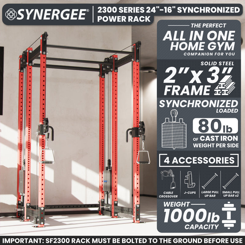 Synergee 2300 Series Power Cage with Synchronized Loaded Cable Cross Overs