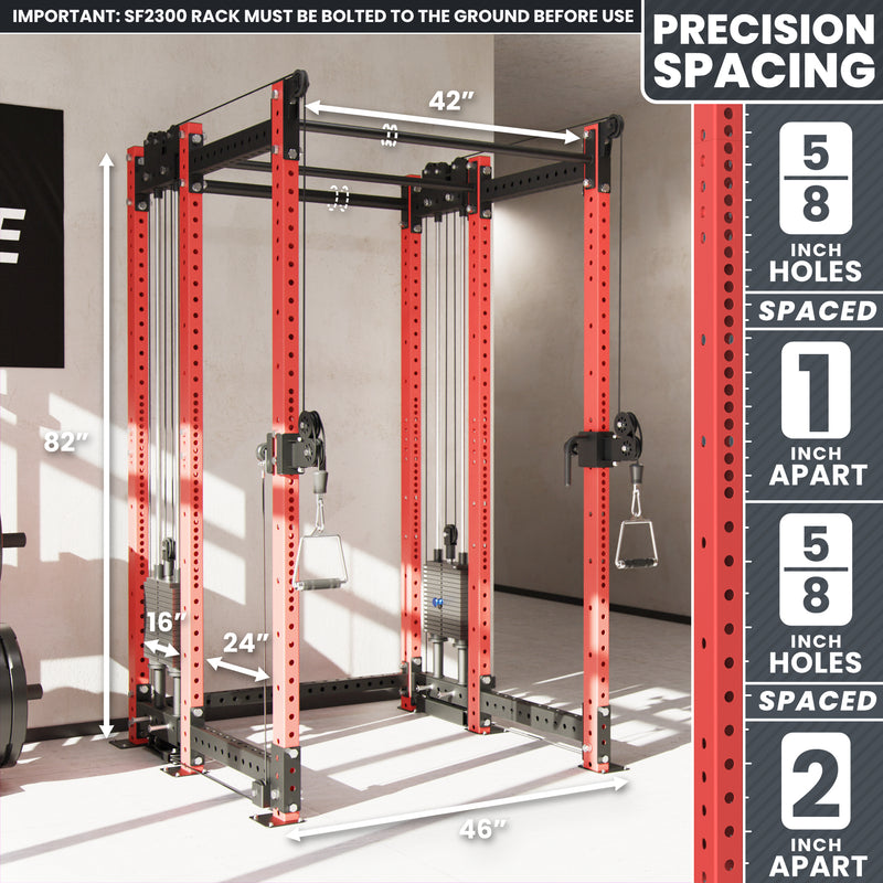 Synergee 2300 Series Power Cage with Synchronized Loaded Cable Cross Overs