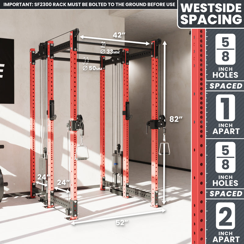 Synergee 2300 Series Power Cage with Synchronized Loaded Cable Cross Overs