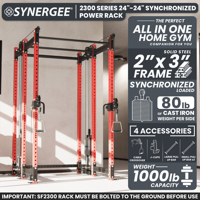 Synergee 2300 Series Power Cage with Synchronized Loaded Cable Cross Overs