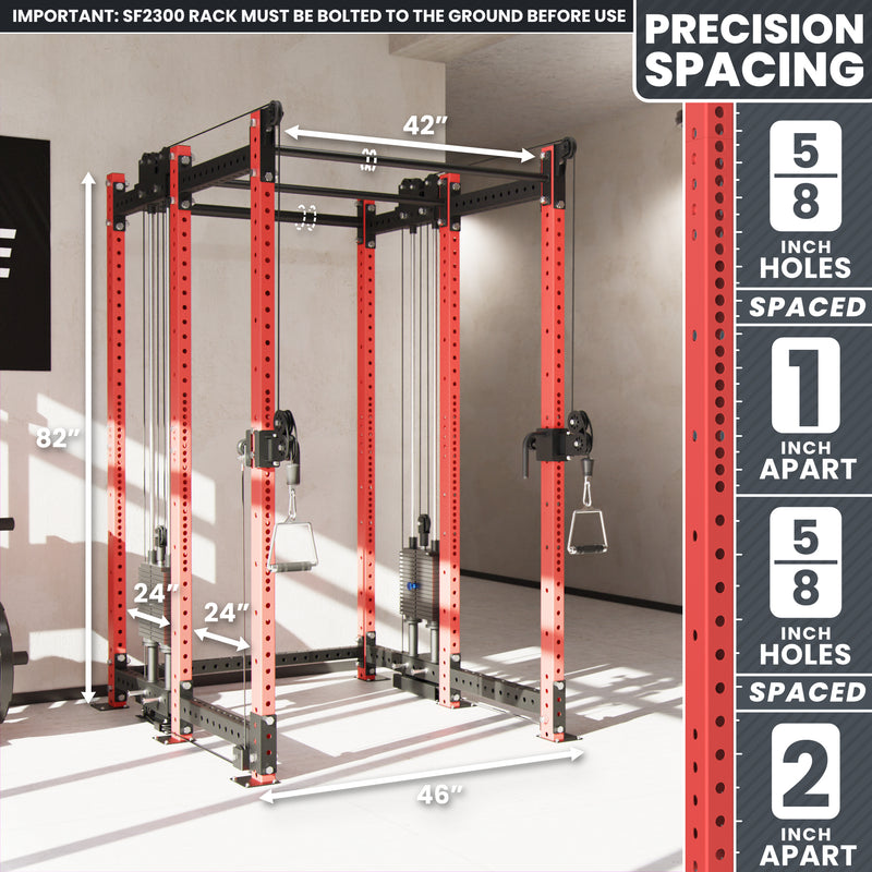 Synergee 2300 Series Power Cage with Synchronized Loaded Cable Cross Overs